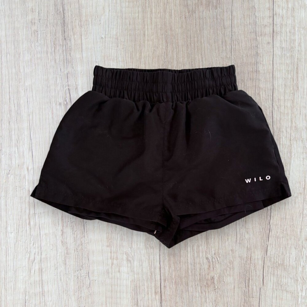 Wilo The Label Black High Waist Running Shorts XS